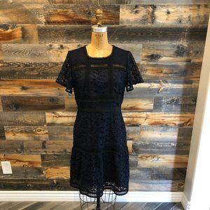 NWT Ann Taylor Lace Holiday Party Midi Dress, Size 4